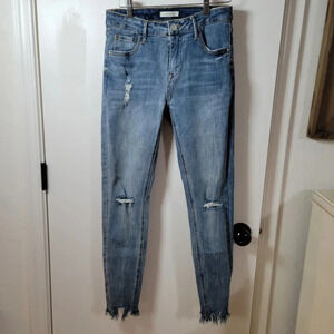 Stevie Hender Luna Distressed Skinny Ankle Cut Jeans | Size 9
